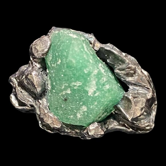 Ring Aventurine Size 7 Sterling Silver Rustic - Picture 1 of 16